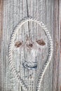 Old wood board with rope in macro Royalty Free Stock Photo