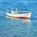 Old wood boat at a Mediterranean seaGreece