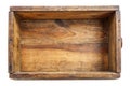 Old Wood Box Top View Isolated on White Royalty Free Stock Photo