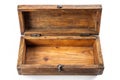 Old Wood Box Top View Isolated on White Royalty Free Stock Photo