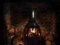 Old Wood Burner Royalty Free Stock Photo