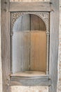 Old Wood Carved Exterior Wall Niche