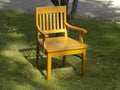 Old wood chair on the grass Royalty Free Stock Photo