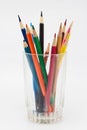 Old Wood color pencils. Royalty Free Stock Photo