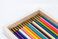 Old Wood color pencils. Royalty Free Stock Photo