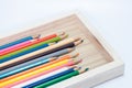 Old Wood color pencils. Royalty Free Stock Photo