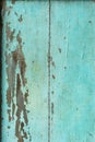 Old Wood door paint green color peeling texture background Royalty Free Stock Photo