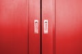 Old Wood Door with red background Royalty Free Stock Photo