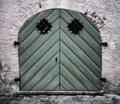 Old wood door, Riga, Latvia old town Royalty Free Stock Photo