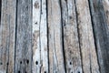 Old wood floor from the railroad tracks Caused by nature Royalty Free Stock Photo