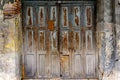 Old wood folding doors texture