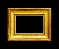 Old wood frame isolated on black Royalty Free Stock Photo