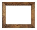 Old wood frame isolated Royalty Free Stock Photo