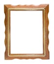Old wood frame isolated on the white Royalty Free Stock Photo