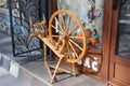 Old wood machine for spinning wool