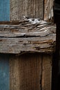 Old worn wood with cracks and nails Royalty Free Stock Photo