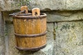 Old wood pail Royalty Free Stock Photo