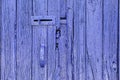 Old wood painted blue decoration Royalty Free Stock Photo