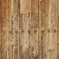 Old Wood Plank Panel With Forged Rusty Iron Nails Texture Royalty Free Stock Photo