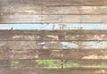 Painted and furbished wood panel, aged table surface Royalty Free Stock Photo