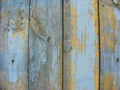 Painted old wood and plank wall texture cracked shabby wooden wall with yellow Royalty Free Stock Photo