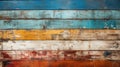 Old wood planks texture background, vintage worn color painted boards, rough grungy wooden wall. Concept of crack, grunge, Royalty Free Stock Photo