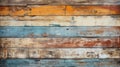 Old wood planks texture background, vintage worn color painted boards. Rough grungy wooden wall, multicolored surface. Theme of Royalty Free Stock Photo