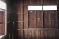 Old wood room interior and window