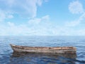 Rowboat, Sea, Ocean, Background, Row Boat Royalty Free Stock Photo