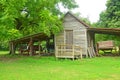 Old Wood Shed Antique Wagons Horse Carriage Royalty Free Stock Photo