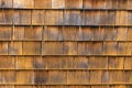 Old wood shingal sidong on house