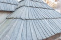 Old wood shingle roof Royalty Free Stock Photo