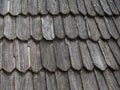 Old wood shingle roof with rough surface Royalty Free Stock Photo