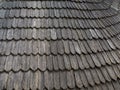 Old wood shingle roof with rough surface Royalty Free Stock Photo