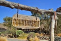 Old wood signboard with text `countryside `