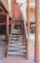 Old wood stair of house thai style