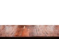Old wood table for display product on White Royalty Free Stock Photo