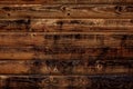 Old wood texture background. Dark brown wooden boards, planks. Surface of dark shabby weathered parquet, desk. Vintage pattern of