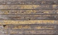 old wood texture distressed grunge background, scratched white paint on planks of wood wall