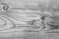 Old wood texture with 2 knots. Black and white background image. Selective focus. Royalty Free Stock Photo