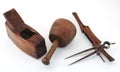 Old wood tools Royalty Free Stock Photo