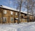 Old wood two-storeyed house