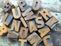 Old wood type Royalty Free Stock Photo