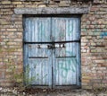 old wood warehouse door, hangar Royalty Free Stock Photo