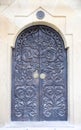 Old woodcarving church door in Lopushanski Monastery Royalty Free Stock Photo