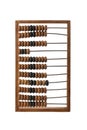 Old wooden abacus for the accountant, isolate on a white background for clipping Royalty Free Stock Photo