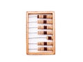 Old wooden abacus isolated on a white background Royalty Free Stock Photo