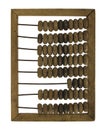 Old wooden abacus isolated on white background Royalty Free Stock Photo