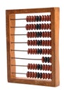 Old wooden abacus on white background Royalty Free Stock Photo