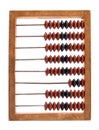 Old wooden abacus on white background Royalty Free Stock Photo